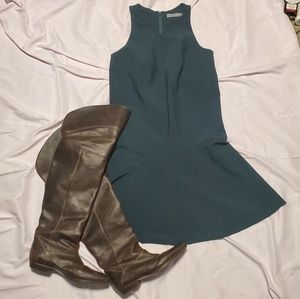 Cos forest green sleeveless dress